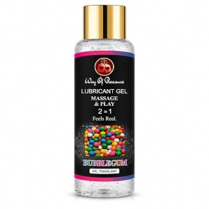 way of pleasure lube massage amp lubricant gel water based lube skin friendly paraben free non-sticky bubblegum flavour