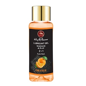 way of pleasure lube massage amp lubricant gel water based lube non-sticky orange flavor lube