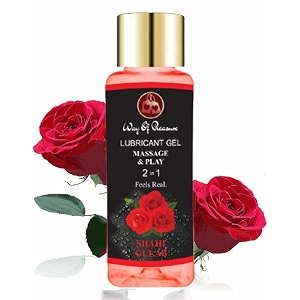 way of pleasure lube massage amp lubricant gel water based lube skin friendly non-sticky rose flavor lube