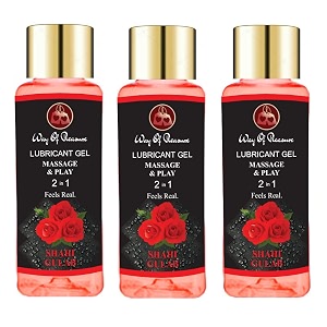 way of pleasure lube gel amp lubricant gel water based massage gel non sticky rose flavor lube pack of 3