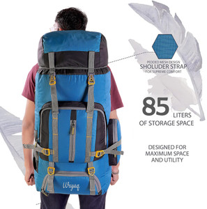 wayaq waterproof trekking travel backpack for outdoor camping mountaineering  hiking rucksack  - 85 l
