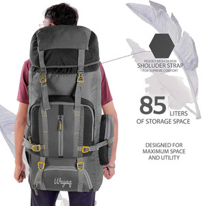 wayaq waterproof trekking travel backpack for outdoor camping mountaineering  hiking rucksack  - 85 l