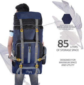 wayaq waterproof trekking travel backpack for outdoor camping mountaineering  hiking rucksack  - 85 l