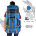 Wayaq Waterproof Trekking Travel Backpack for Outdoor Camping Mountaineering & Hiking Rucksack  - 85 L