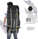 Wayaq Waterproof Trekking Travel Backpack for Outdoor Camping Mountaineering & Hiking Rucksack  - 85 L