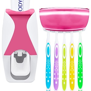 waycom dust-proof toothpaste dispenser toothpaste squeezer kit pink