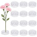 Waydress 12 Pcs 2.8 in Plastic Flower Frogs for Arrangements, Clear