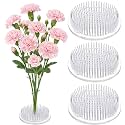 Waydress 4 Pcs 2.8 in Plastic Flower Frogs for Arrangements, Clear