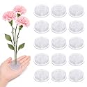 Waydress 8 Pcs 1.9 in Plastic Flower Frogs for Arrangements, Clear