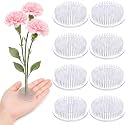 Waydress 8 Pcs 1.9 in Plastic Flower Frogs for Arrangements, Clear