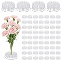 Waydress 96 Pcs 2.8 in Plastic Flower Frogs for Arrangements, Clear