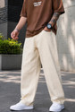 WAYKING Loose Fit Men Beige Jeans