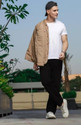 WAYKING Loose Fit Men Black Jeans