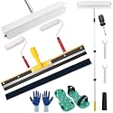 Wayona Self Leveling Concrete Tool Kit, Epoxy Floor Paint Tool with Upgraded 24~55inch Telescopic Rod, Spiked Roller for Self Leveling Cement, Paint Roller, Self-Leveling Rake for Epoxy Flooring