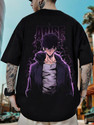 Wayup Graphic Print Men Round Neck Black