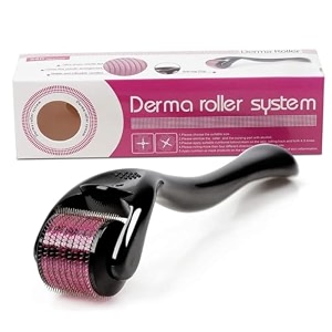 wazdorf derma roller for hair amp beard growth 05 mm with 540  repairs damaged hair activates hair follicles  reduces acne scars skin rejuvenation  safe amp effective to use for men amp women black