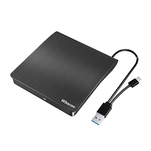 wbacon usb 30type c external dvd drive cddvd -rw optical driveslim portable dvd cd rom rewriter cd burner for laptop desktop pc windows 11107 mac os linux os