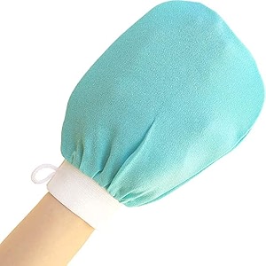 wbc worldbeautycare body exfoliating glove pure viscose fibre single-layered exfoliating body glove for dead skin tan removal for face amp body pack of 1