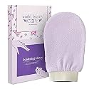 WBC WORLDBEAUTYCARE Moroccan Hammam Exfoliating Kessa Scrub Glove Shower Scrub Gloves Body Facial Tan Massage Mitt Double layered Imported (Light Purple)
