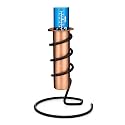 WCRG Copper Rain Gauge for Yard, Freestanding Steel Base - Outdoor Sprinkler Gauges, Shatterproof, Winter-Safe, Accurate, Decorative - The Original Floating Rain Gauge, USA Assembled & Designed