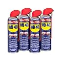 WD-40 Smart Straw Spray 500 ml Multipurpose for Auto Maintenance, Rust Remover, Home Improvement, Loosens Stuck &amp; Rust Parts, Removes Sticky Residue, Descaling, Protectant &amp; Cleaning Agent (Pack of 4)