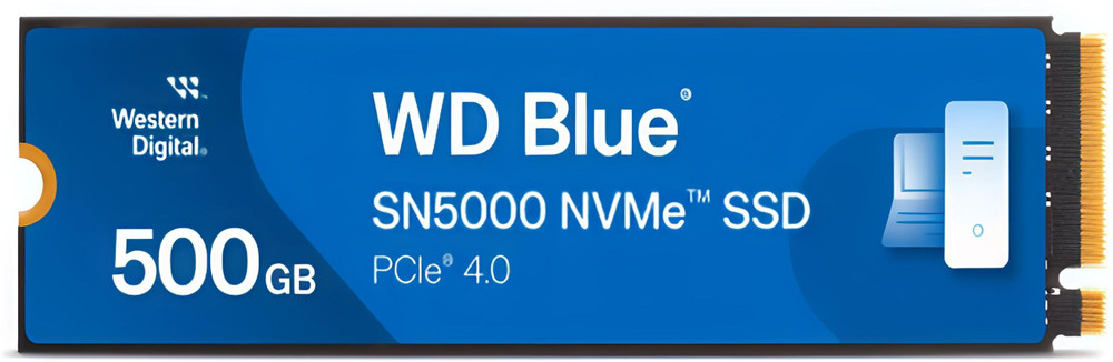 WD WD Blue 500 GB Desktop, Laptop Blue PCIe NVMe Internal Solid State ...