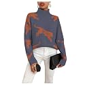 WDIRARA Women39s Leopard Tiger Print Sweater High