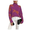 WDIRARA Women39s Leopard Tiger Print Sweater High