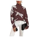 WDIRARA Women39s Leopard Tiger Print Sweater High