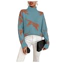 WDIRARA Women39s Leopard Tiger Print Sweater High