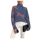WDIRARA Women39s Leopard Tiger Print Sweater High