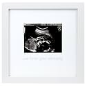 We Love You Already Sonogram Sentiment Frame, Baby Announcement, Gender Neutral Ultrasound Keepsake, Ideal Pregnancy Gift, Baby Shower and Nursery Decor, 4”x5” Photo Insert, White