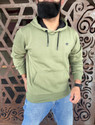 We Perfect Men Full Sleeve Solid Hooded Sweatshirt