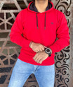 We Perfect Men Full Sleeve Solid Hooded Sweatshirt