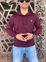 We Perfect Men Full Sleeve Solid Hooded Sweatshirt