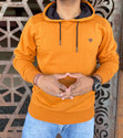 We Perfect Men Full Sleeve Solid Hooded Sweatshirt