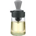 we3 Glass Kitchen Olive Oil Bottle With Silicone Brush New 2-in-1 Silicone Dropper Oil Dispenser Bottle for Kitchen Cooking Frying BBQ Pancake Baking Air Fryer (Grey)