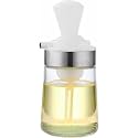 we3 Glass Kitchen Olive Oil Bottle With Silicone Brush,New 2-in-1 Silicone Dropper Oil Dispenser Bottle for Kitchen Cooking, Frying, BBQ Pancake,Baking,Air Fryer (White)