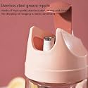 we3 Oil Dispenser with Auto Flip Cap 600ml Leakproof Olive Oil Bottle for Kitchen Easy Refill &amp; Cleaning With Non-Drip Spout And Non-Slip Handle (Pink)