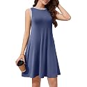 WEACZZY 2026 Summer Dresses for Women Casual Loose Fit Beach Vacation Sundress Sleeveless Crewneck Tank Dress with Pockets