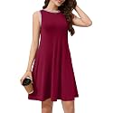 WEACZZY 2026 Summer Dresses for Women Casual Loose Fit Beach Vacation Sundress Sleeveless Crewneck Tank Dress with Pockets