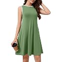 WEACZZY 2026 Summer Dresses for Women Casual Loose Fit Beach Vacation Sundress Sleeveless Crewneck Tank Dress with Pockets