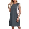 WEACZZY Summer Dresses for Women 2026 Casual Crewneck Fit Beach Vacation Dress Sleeveless Loose Sundress with Pockets