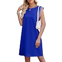WEACZZY Summer Dresses for Women 2026 Casual Crewneck Fit Beach Vacation Dress Sleeveless Loose Sundress with Pockets