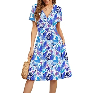 WEACZZY Womens Summer Short Sleeve Casual Dresses