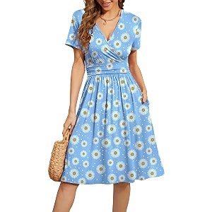 WEACZZY Womens Summer Short Sleeve Casual Dresses