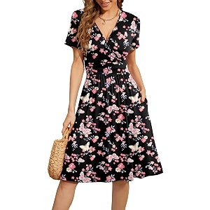WEACZZY Womens Summer Short Sleeve Casual Dresses