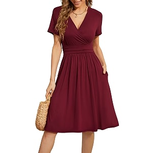 WEACZZY Womens Summer Short Sleeve Casual Dresses