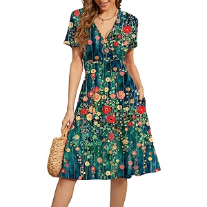WEACZZY Womens Summer Short Sleeve Casual Dresses