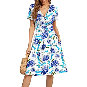 WEACZZY Womens Summer Short Sleeve Casual Dresses